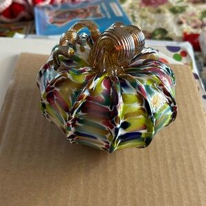 Luke’s hand blown pumpkin